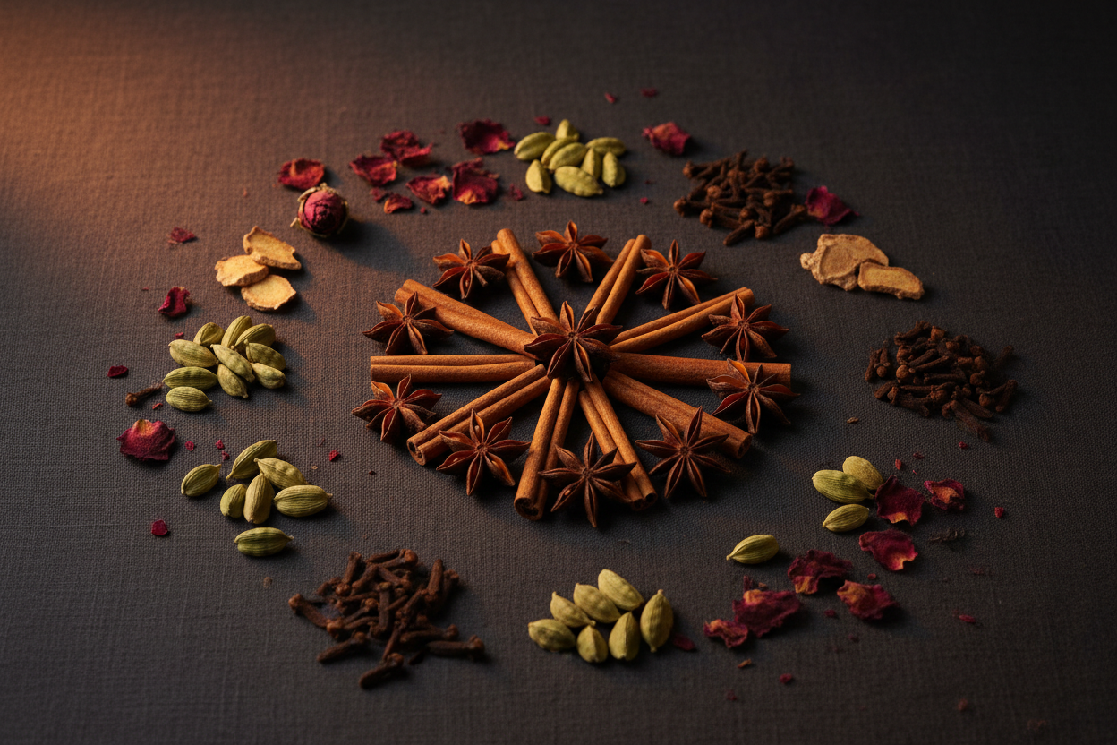 Orientalske og krydrete duftoljer – oud, kanel, patchouli og frankincense