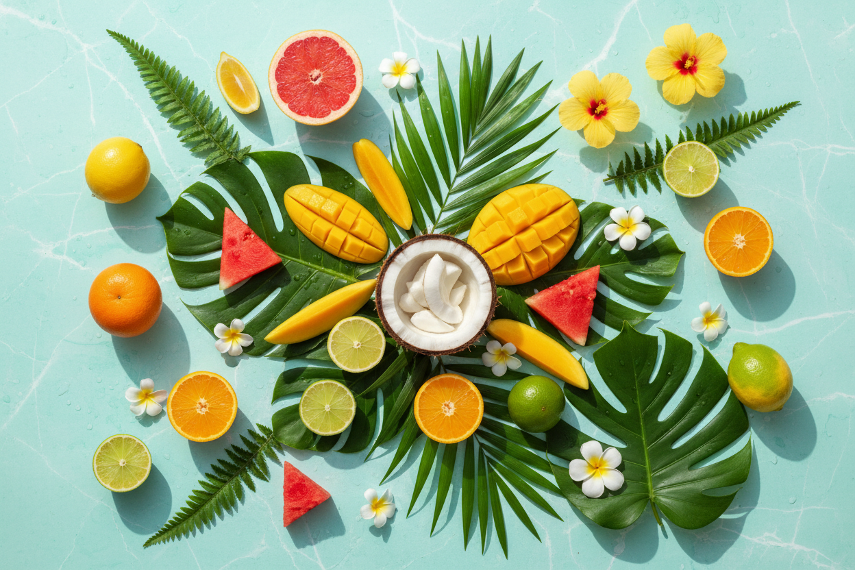 Sommerdufter – kokosnøtt, mango, sitrus og tropiske duftoljer