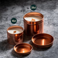 6 x 10 cl beholder for lysstøping -  Roségull
