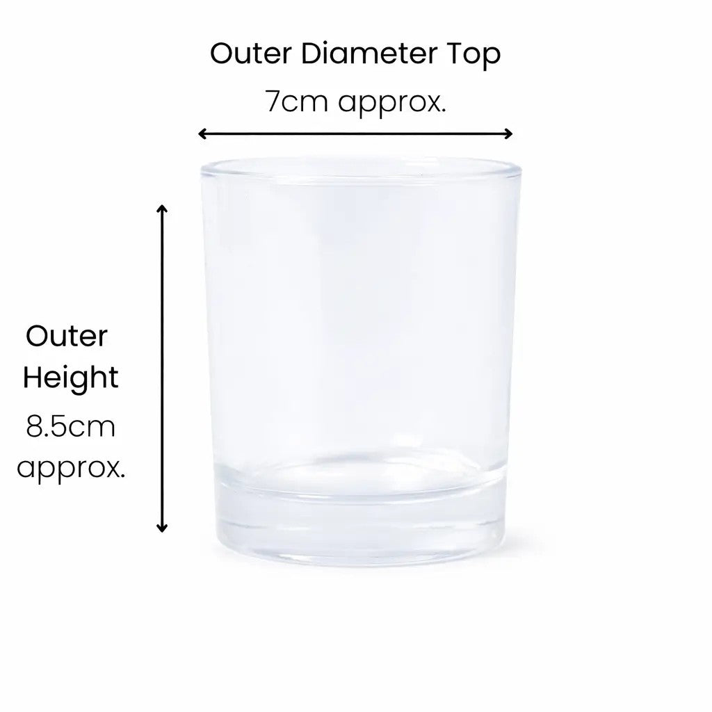 Karen 20 cl lysglass, 7 cm i diameter og 8,5 cm høyt