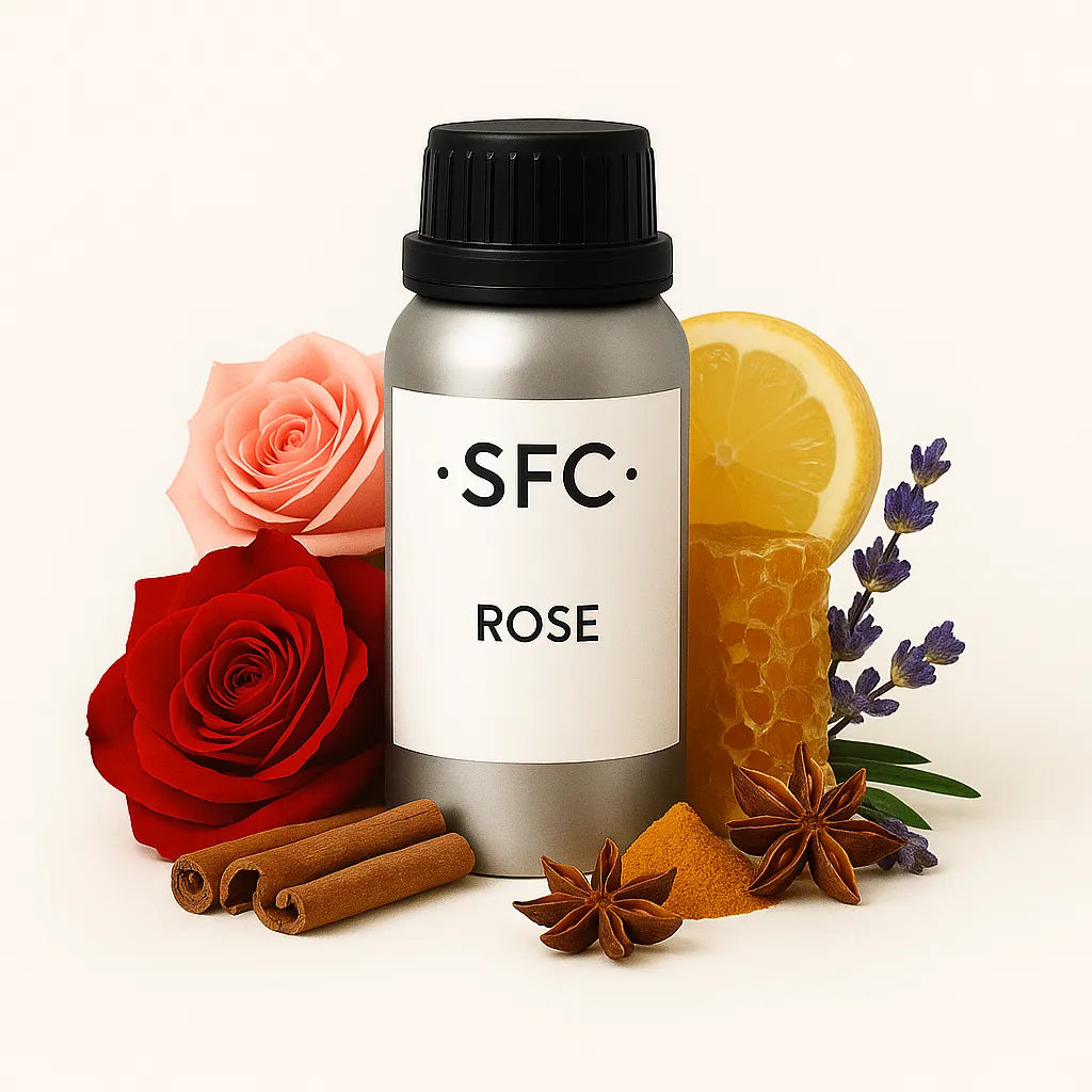 Rose duftolje 125 g til lys og vokssmelt