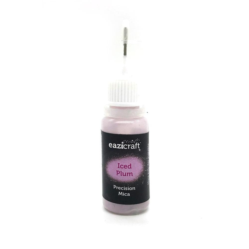 Eazicraft Precision Mica pulver 5g Iced Plum i flaske med presisjonsdyse for såpe og lysdekor