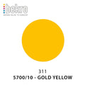 Bekro lysfarge pigment 5700/10 Gold Yellow, en gul sirkel på hvit bakgrunn med Bekro logo