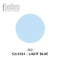 Bekro lysfargepigment i lys blå sirkel, med produktnummer 52/5561 og tekst "LIGHT BLUE".