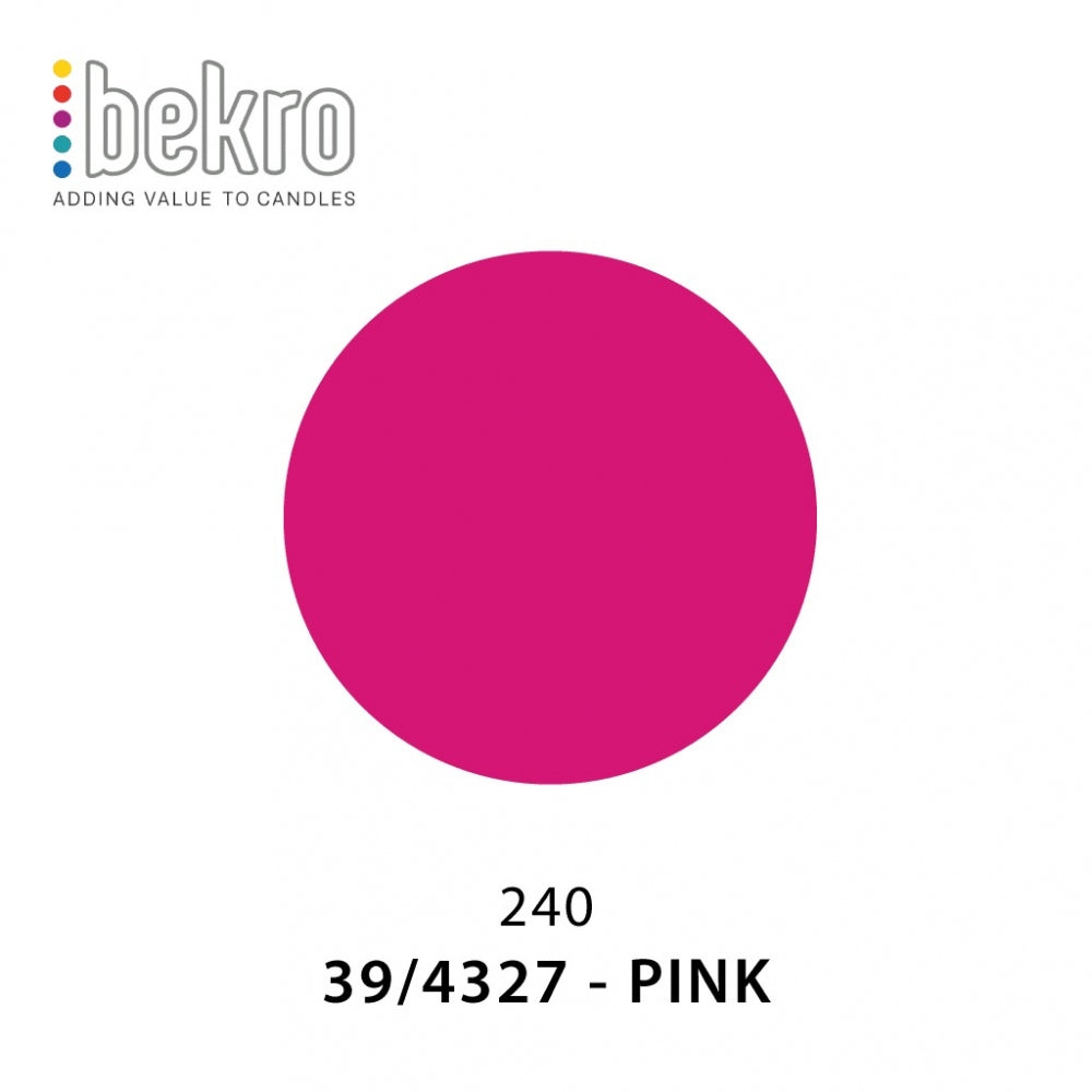 Bekro lysfarge pigment i dyp rosa nyanse, vist som en sirkel med fargekode 39/4327.