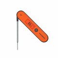 Oransje Inkbird IHT-1P digitalt termometer med utfellbar stålsonde og digitalt display som viser 86.8°F