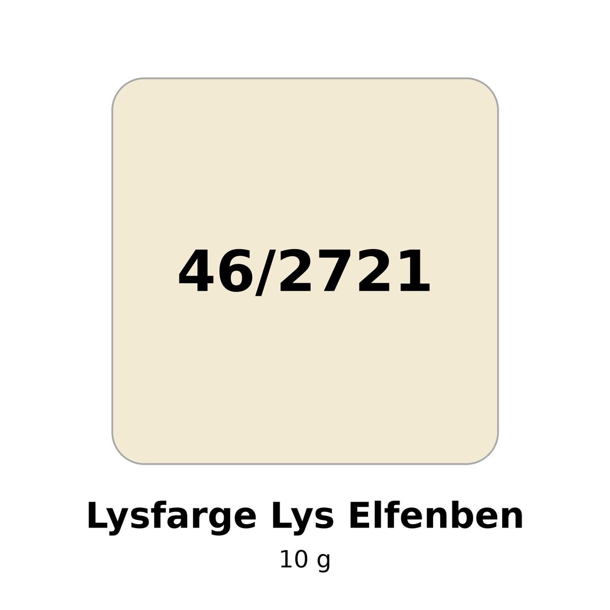 Illustrasjon av omtrentlig farge for Bekro lysfarge 46/2721 Lys Elfenben, 10 g